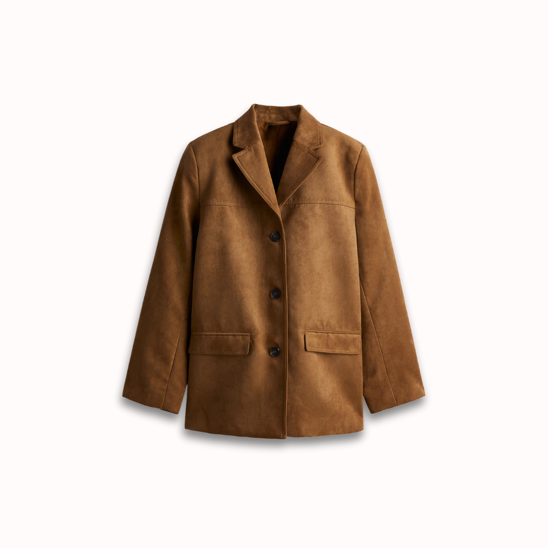 Vegan Suede Blazer Jacket