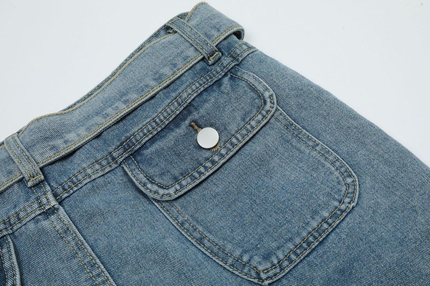 Vintage Multi Pocket Denim Skirt