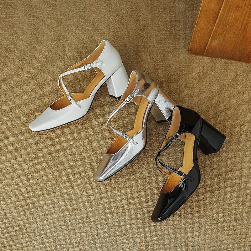 Lilian Genuine Leather Heels