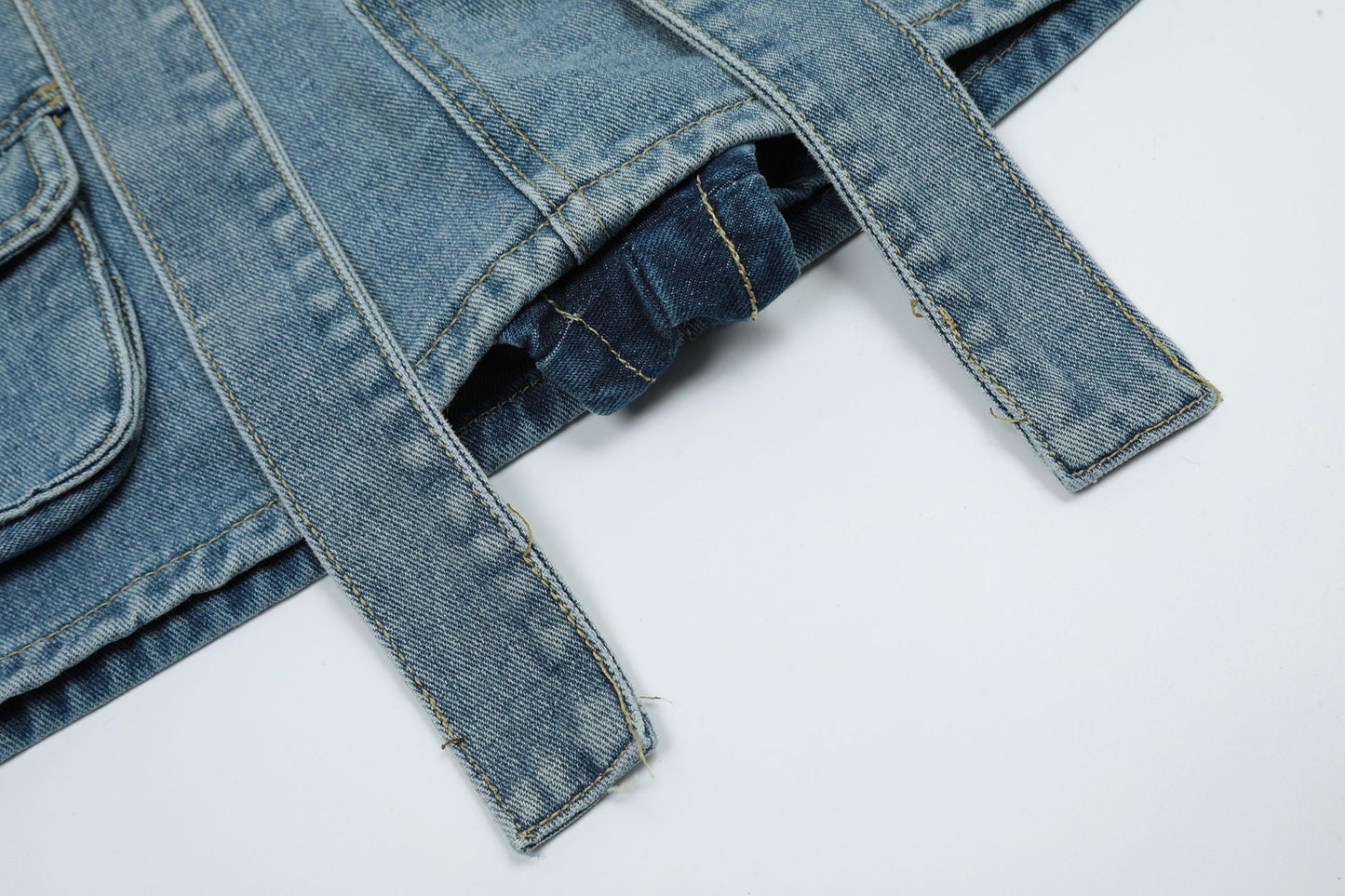 Vintage Multi Pocket Denim Skirt