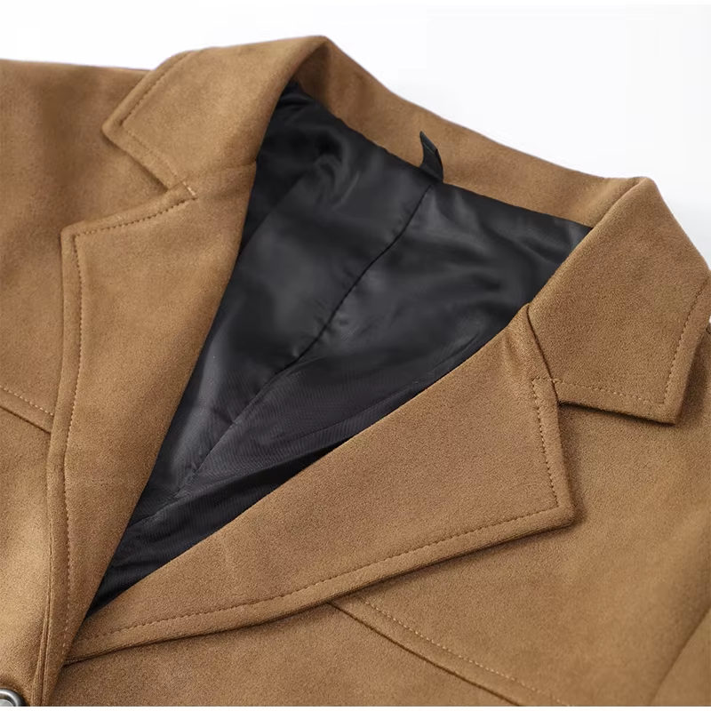 Vegan Suede Blazer Jacket