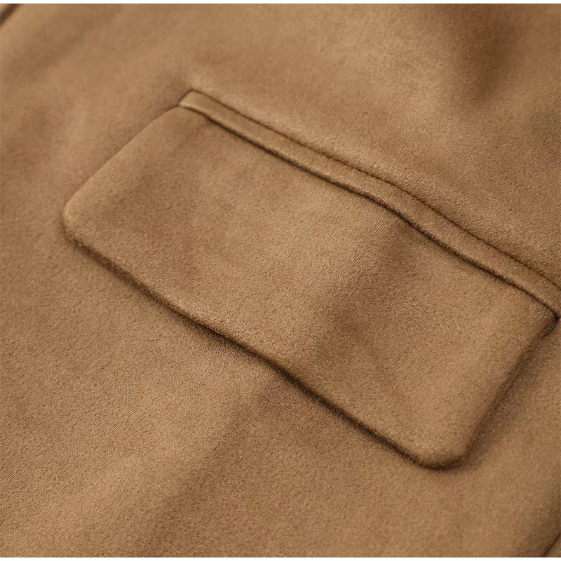 Vegan Suede Blazer Jacket