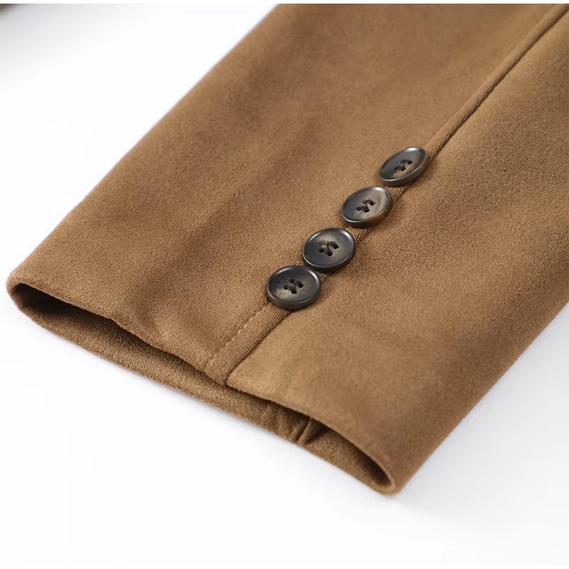 Vegan Suede Blazer Jacket