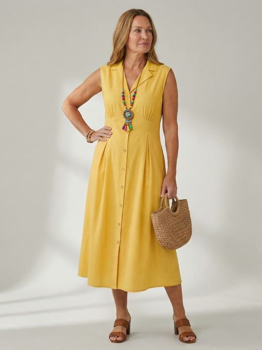 Celyn | Stack Button Midi Dress