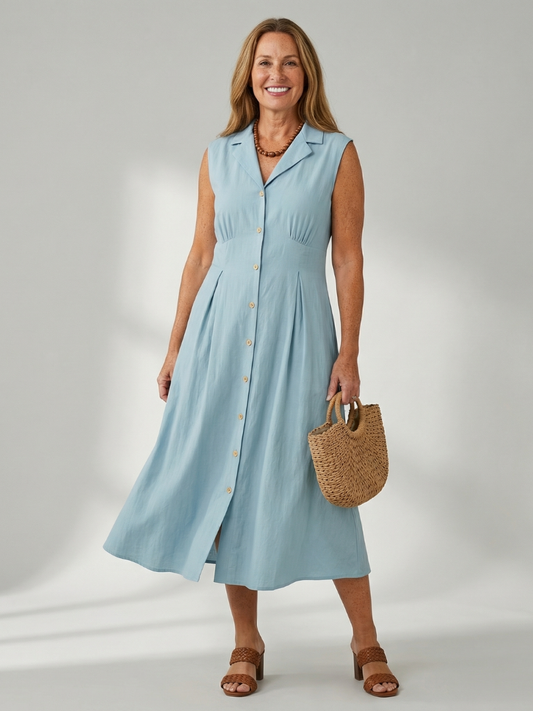 Celyn | Stack Button Midi Dress