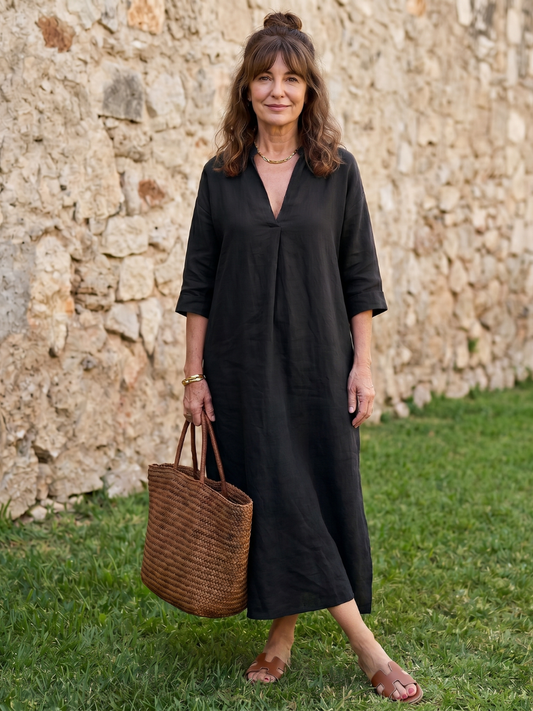 Estelle | Relaxed Straight Silhouette Midi Dress