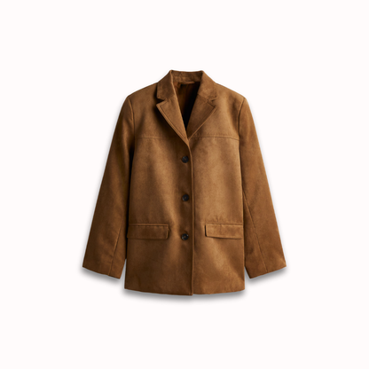 Vegan Suede Blazer Jacket