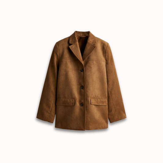 Vegan Suede Blazer Jacket