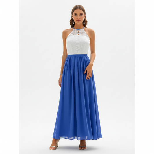 Alba Muse Draped Pleated Wedding Guest Maxi Dress
