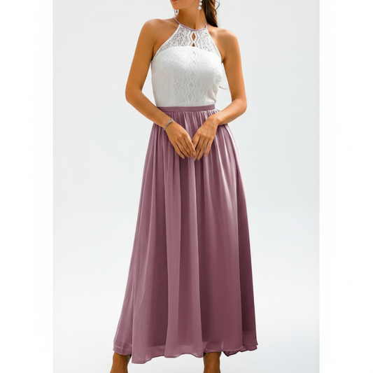 Alba Muse Draped Pleated Wedding Guest Maxi Dress