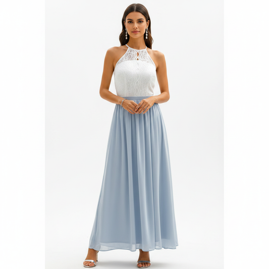 Alba Muse Draped Pleated Wedding Guest Maxi Dress