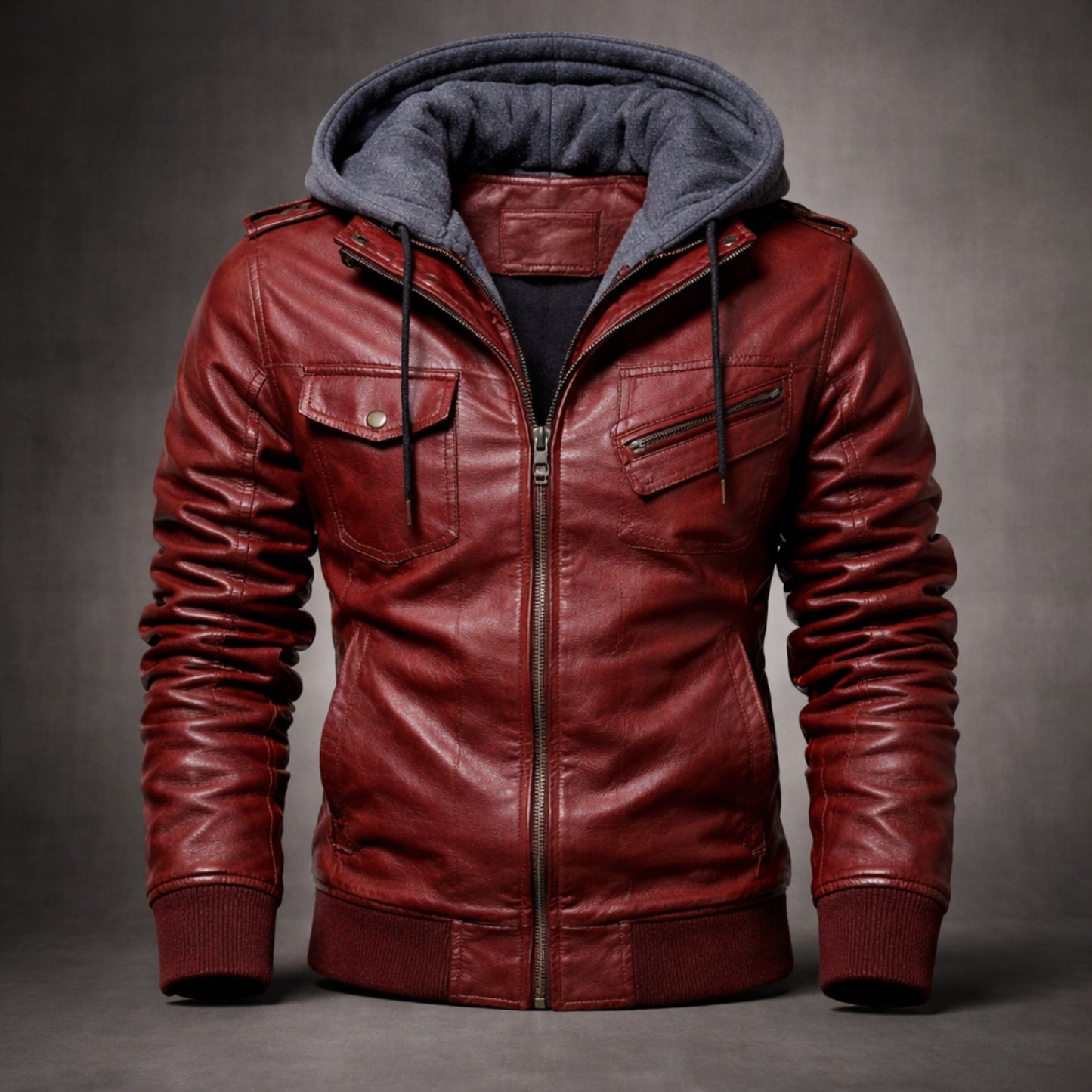 Cedro Hooded Leather Jacket