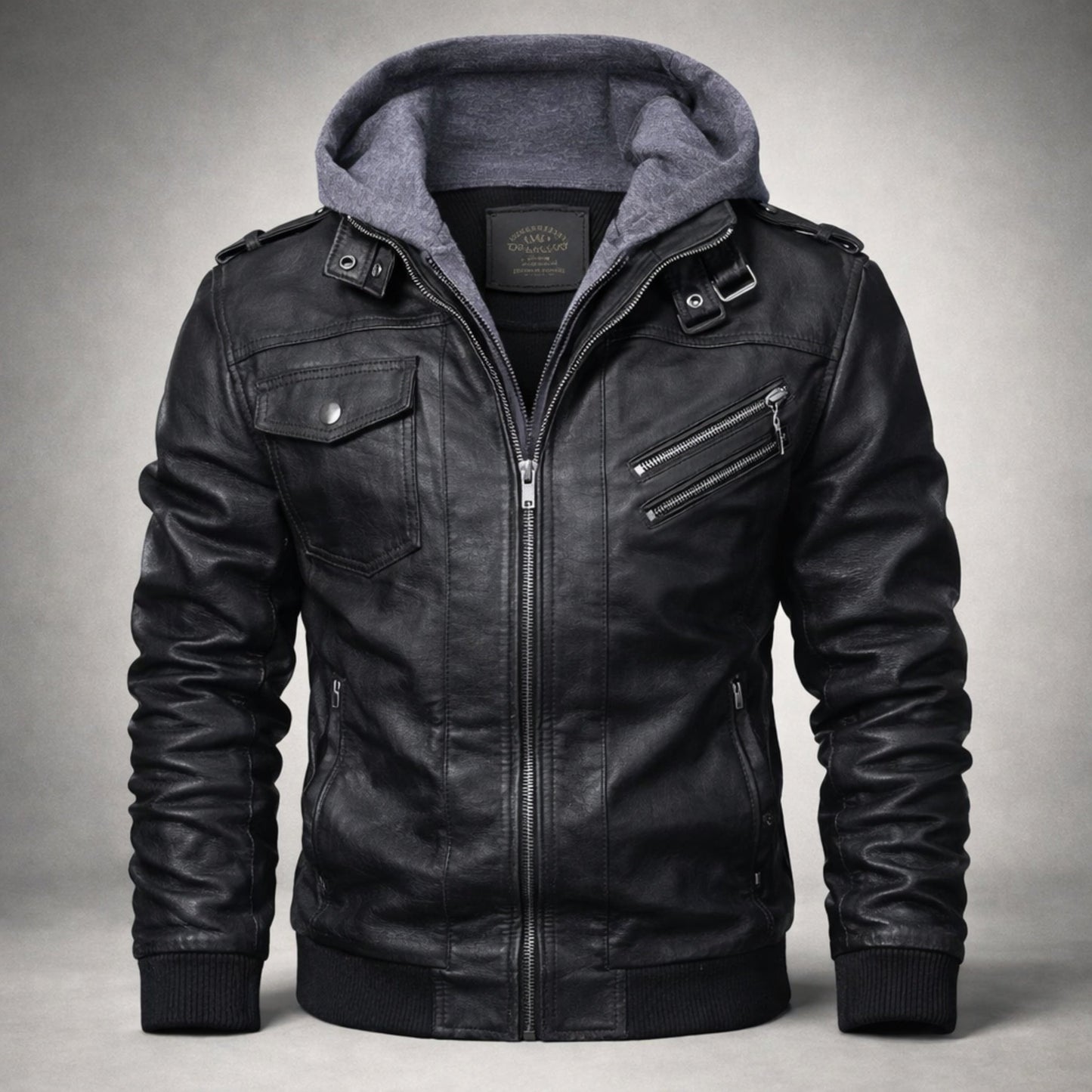 Cedro Hooded Leather Jacket