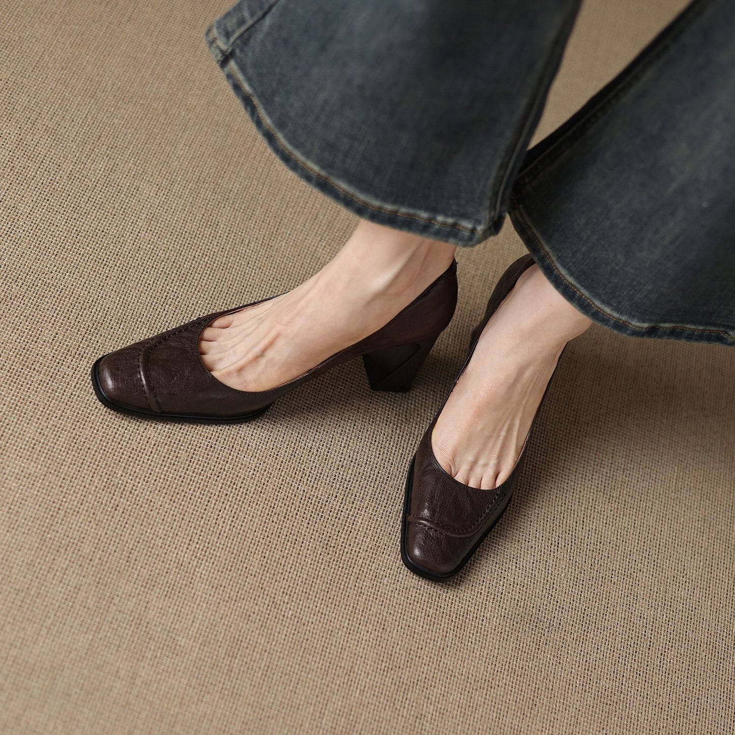 Ariel Genuine Leather Heels