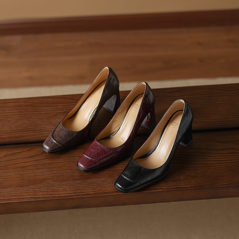 Ariel Genuine Leather Heels