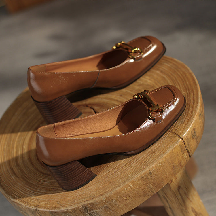 Velora Genuine Leather Heels