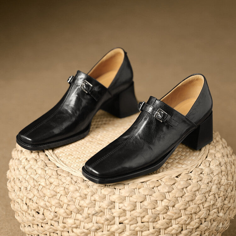 Aeri Genuine Leather Heels