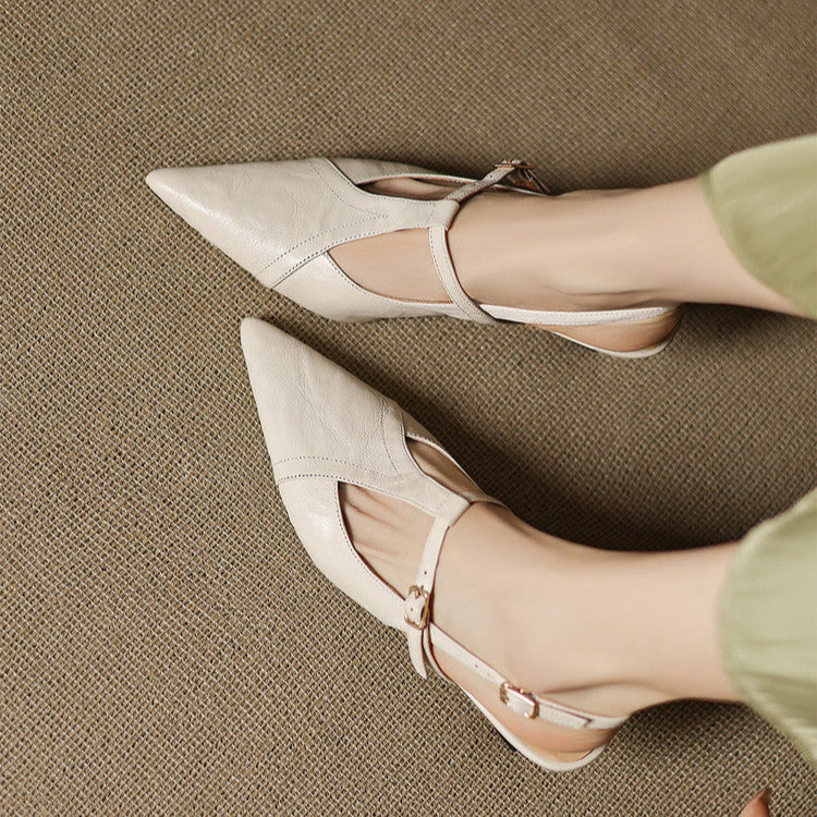 Noir Genuine Leather Heels