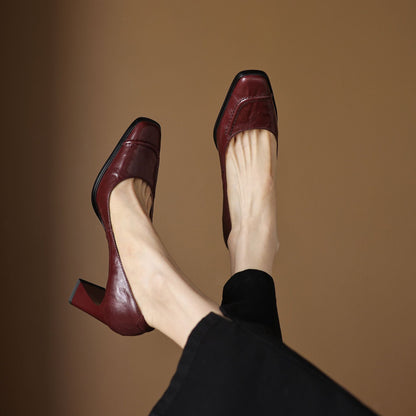 Ariel Genuine Leather Heels