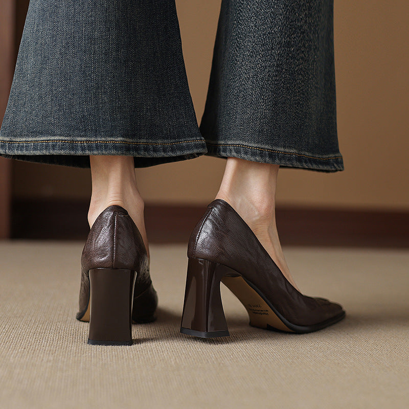 Ariel Genuine Leather Heels