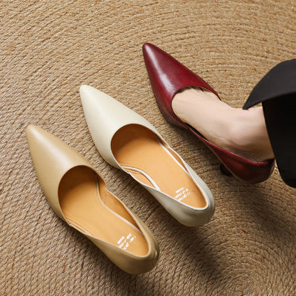 Liana Genuine Leather Heels