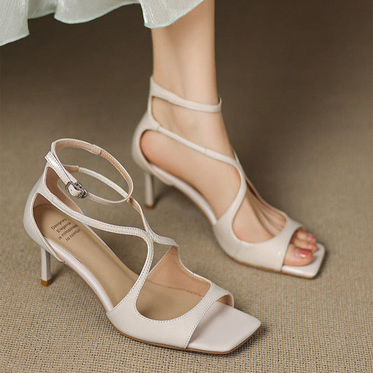 Christine Genuine Leather Heels