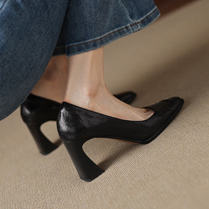 Ariel Genuine Leather Heels