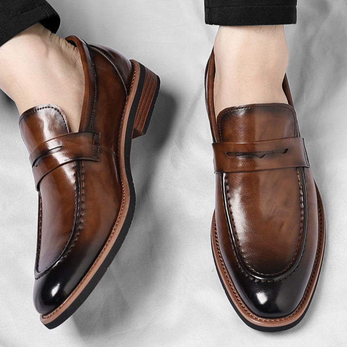 Bensor Genuine Leather Loafers