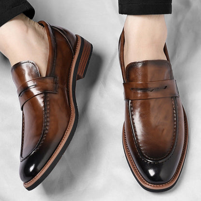 Bensor Genuine Leather Loafers
