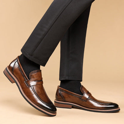 Bensor Genuine Leather Loafers