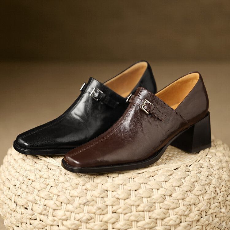 Aeri Genuine Leather Heels