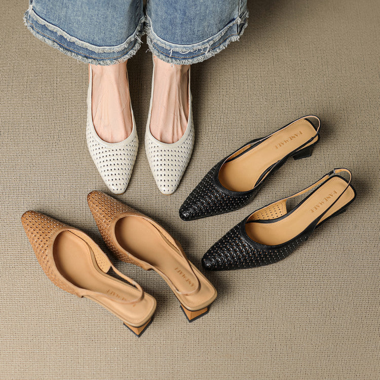 Aden Genuine Leather Slingbacks