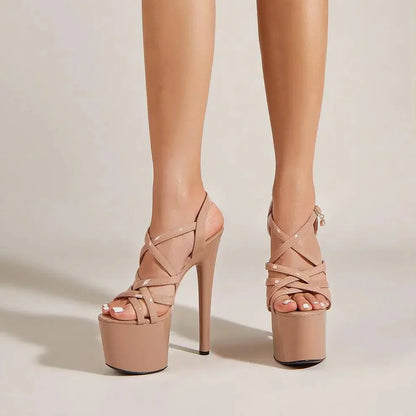 Delina Genuine Leather Heels