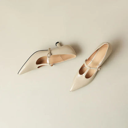 Ileen Genuine Leather Heels