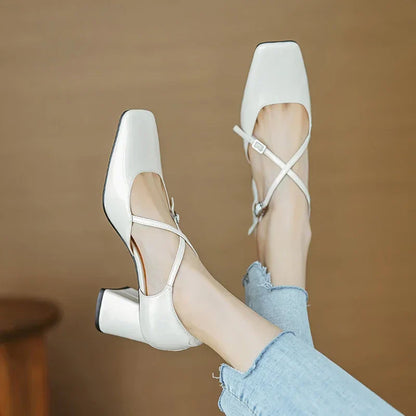 Lilian Genuine Leather Heels