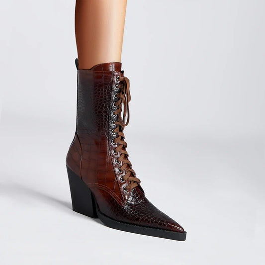 Westline Lace-Up Leather Boots