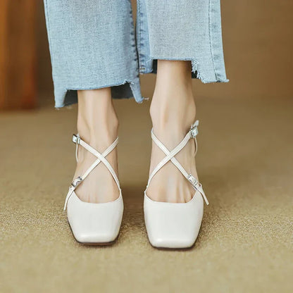 Lilian Genuine Leather Heels