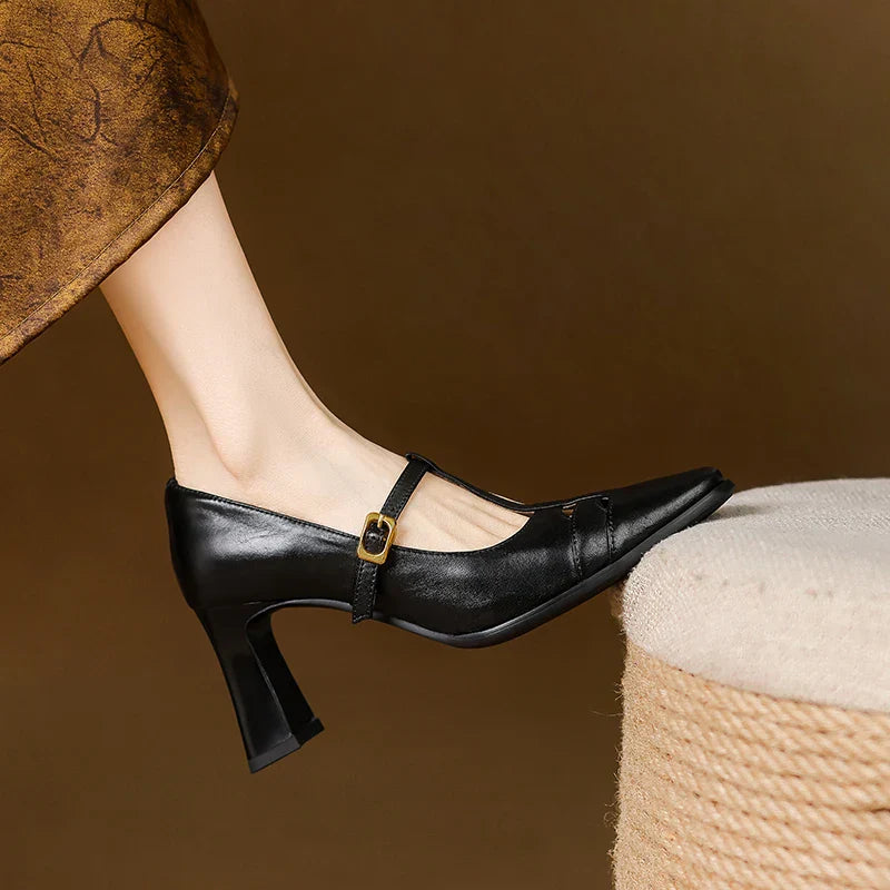 Marie Genuine Leather Heels