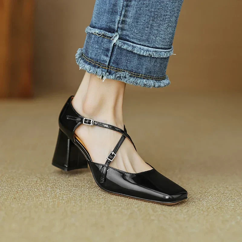 Lilian Genuine Leather Heels