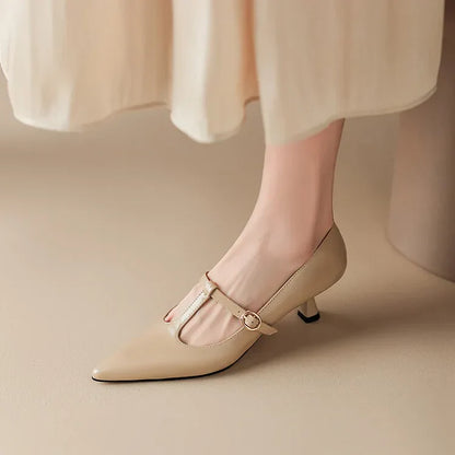 Ileen Genuine Leather Heels