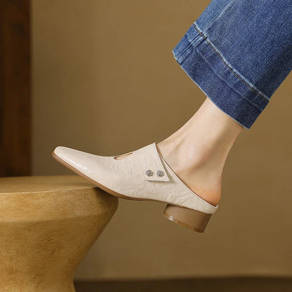 Agnit Genuine Leather Mules