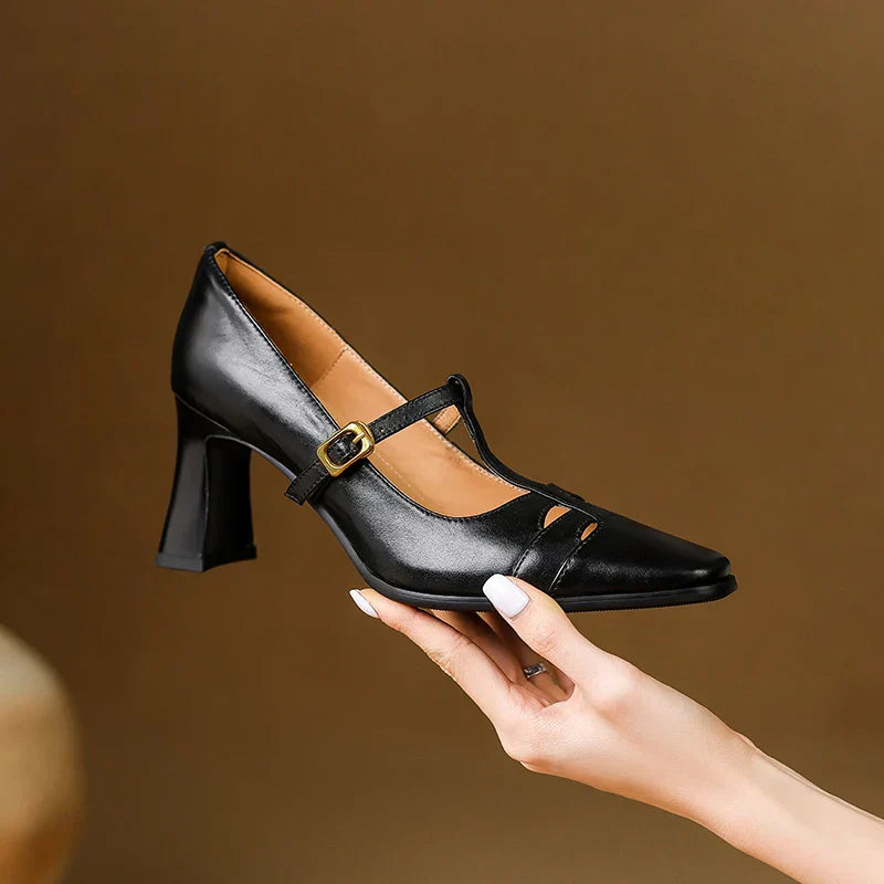 Marie Genuine Leather Heels