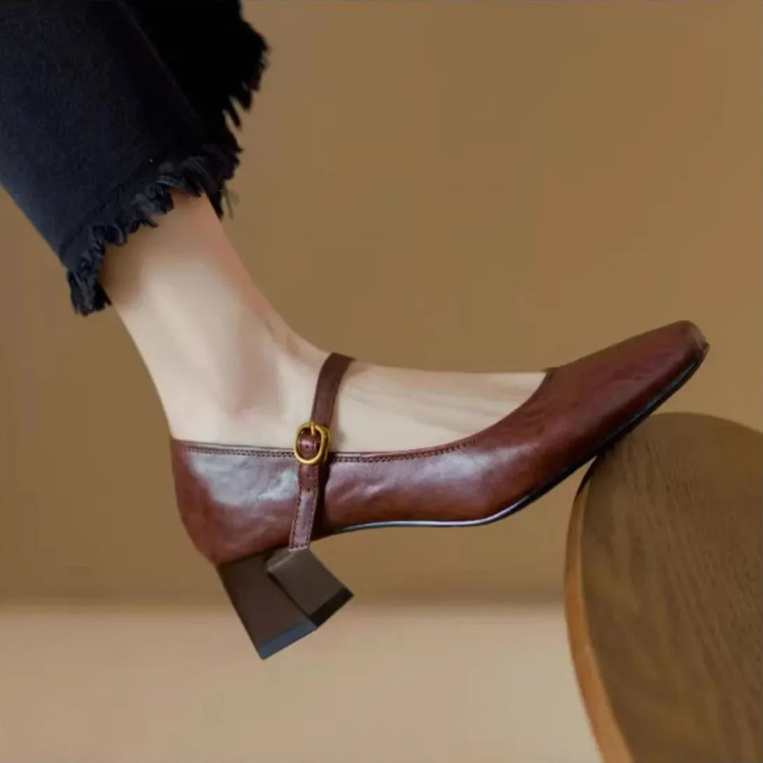 Remina Genuine Leather Heels