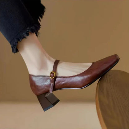 Remina Genuine Leather Heels