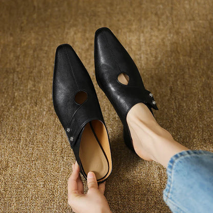 Agnit Genuine Leather Mules