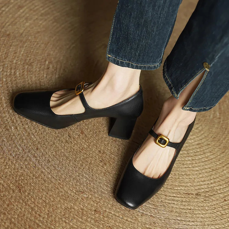 Luisa Genuine Leather Heels