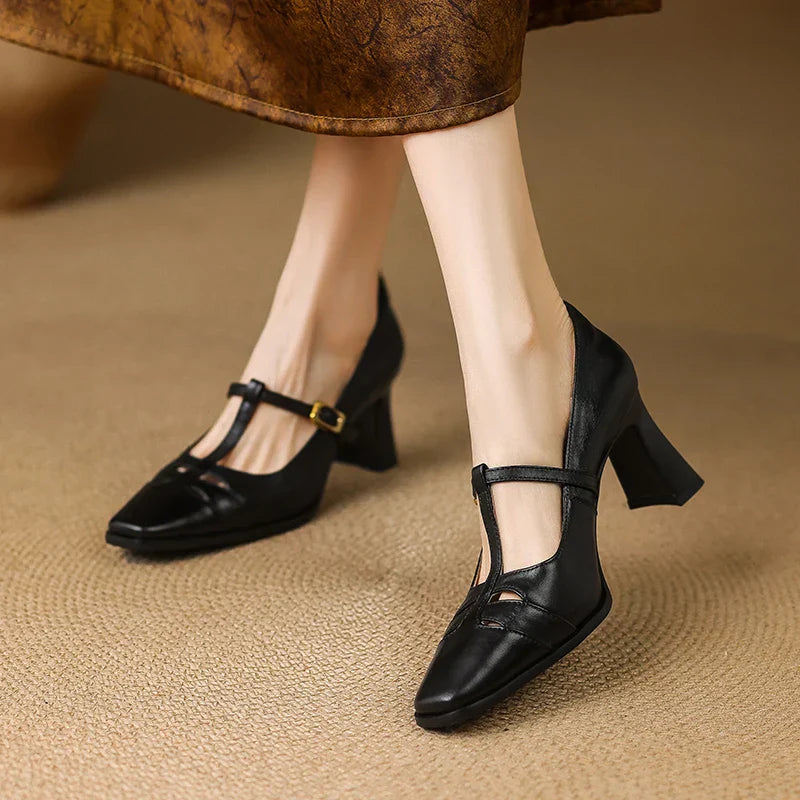 Marie Genuine Leather Heels